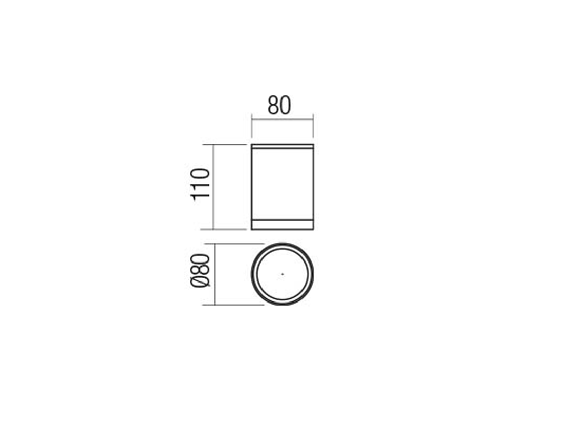 Stropní LED svítidlo Xilo matně bílé, 9W, 3000K, ø8cm