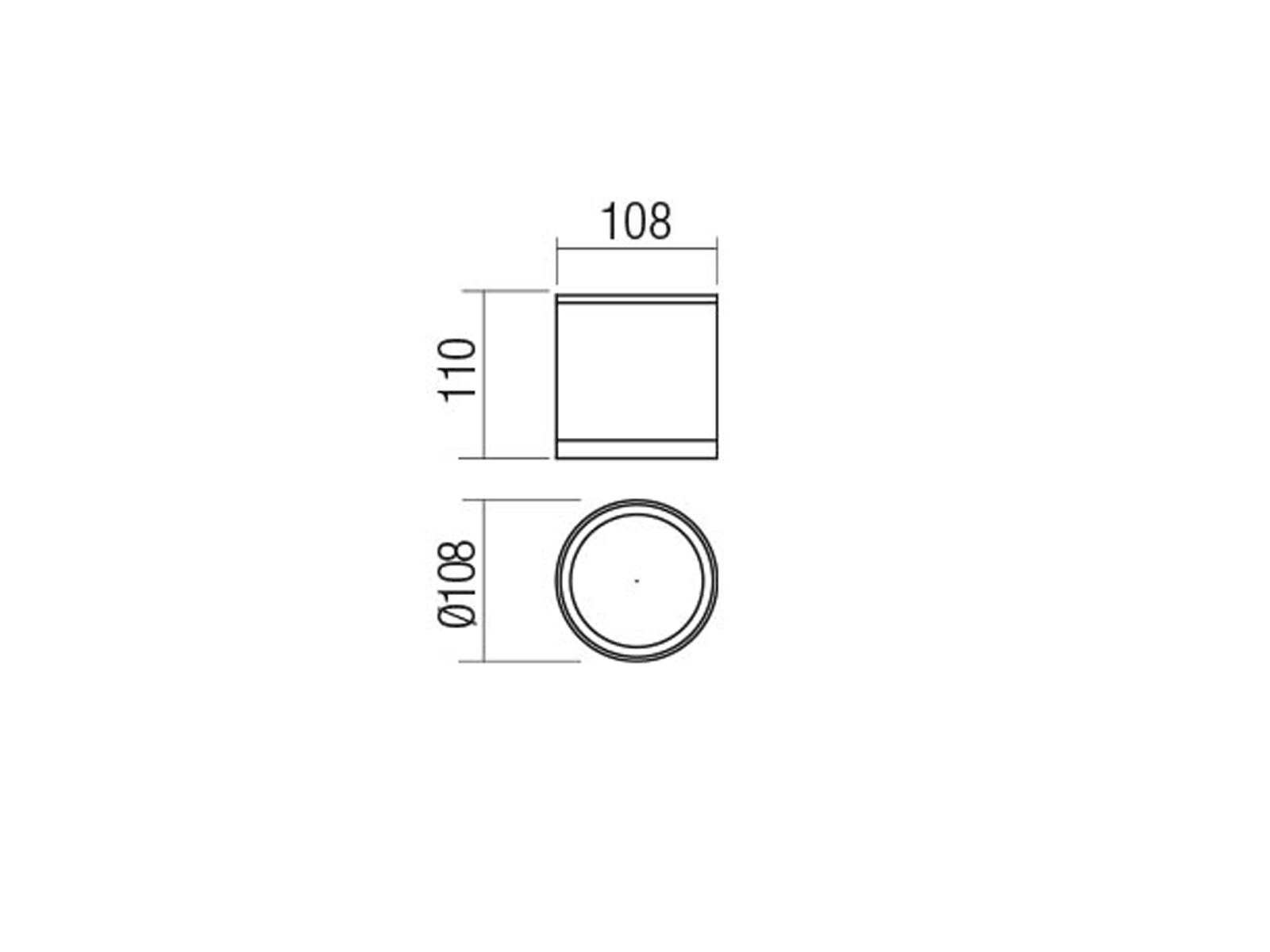 Stropní LED svítidlo Xilo matně bílé, 15W, 3000K, ø10,8cm