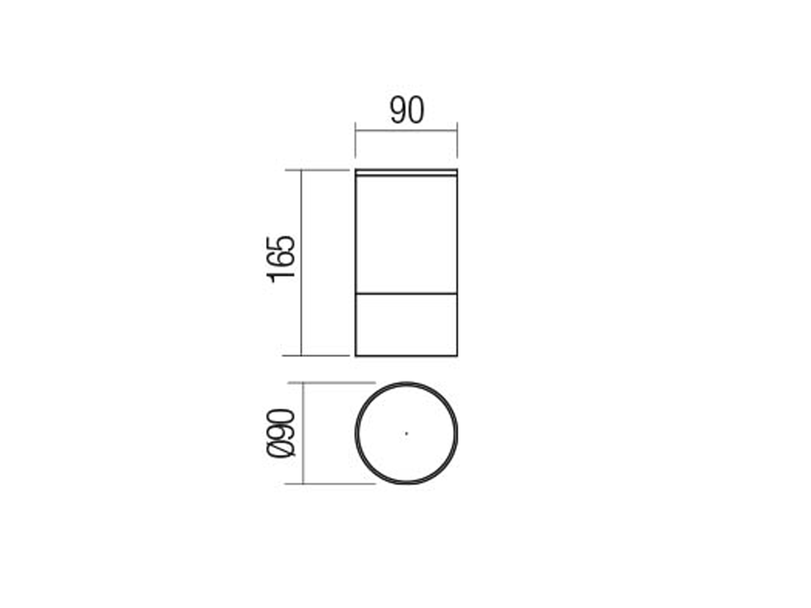 Stropní LED svítidlo Xilo tmavě šedé, 6W, 3000K, ø9cm