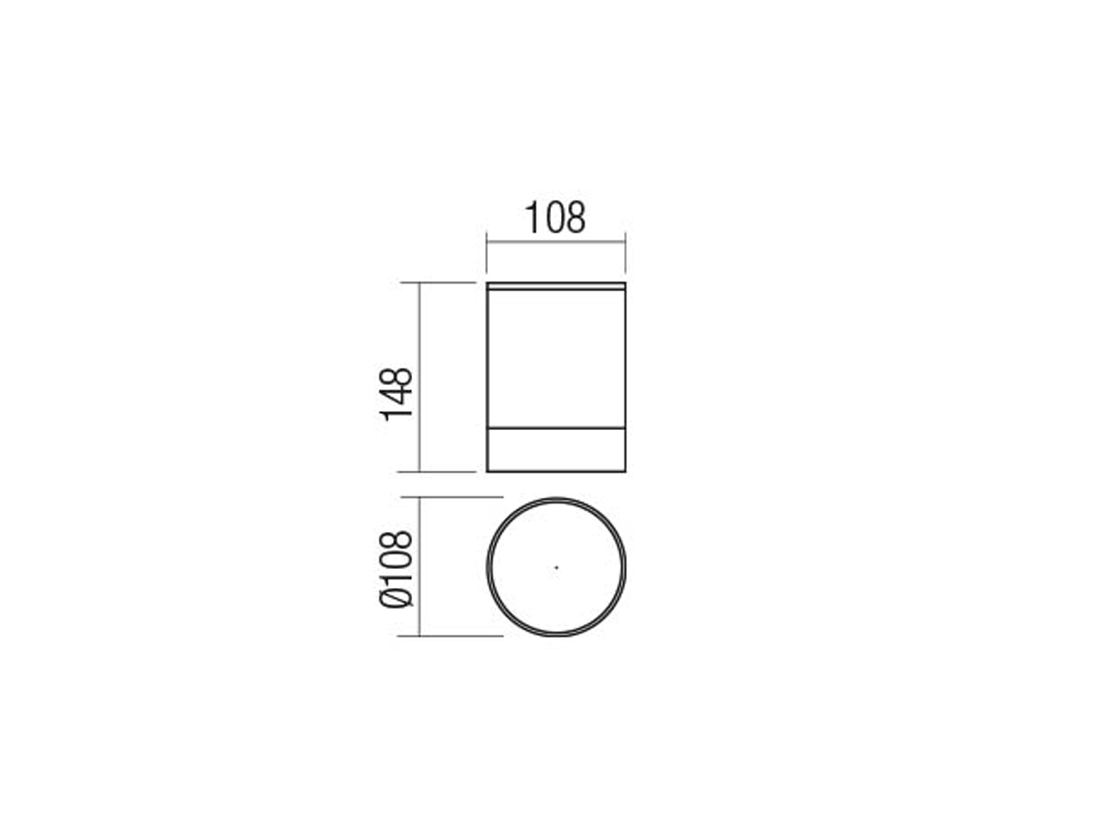 Stropní LED svítidlo Xilo matně bílé, 15W, 3000K, ø10,8cm