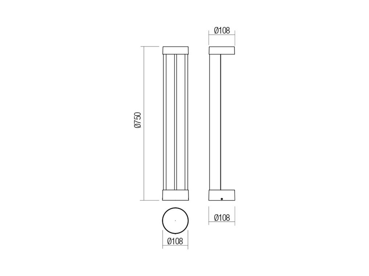 Stojací LED lampa Zeus tmavě hnědá, 11,5W, 3000K, 75cm