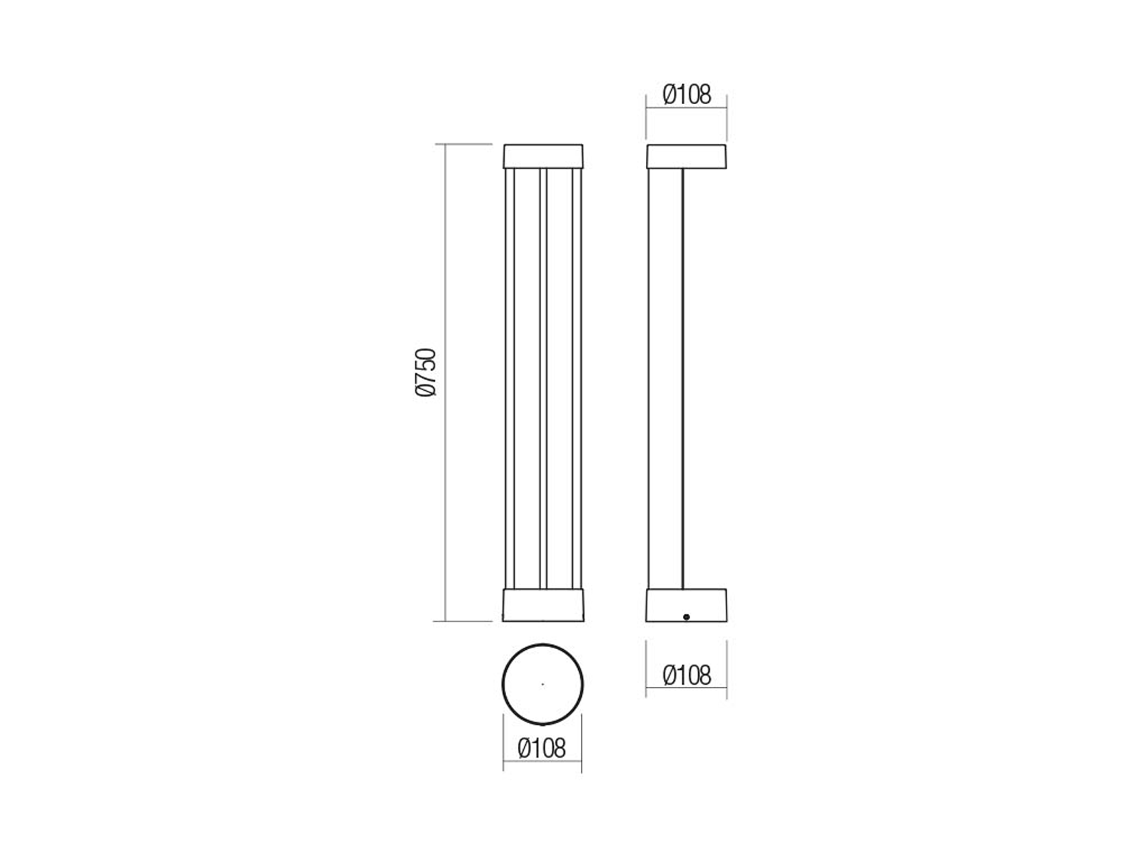 Stojací LED lampa Zeus tmavě hnědá, 11,5W, 3000K, 75cm