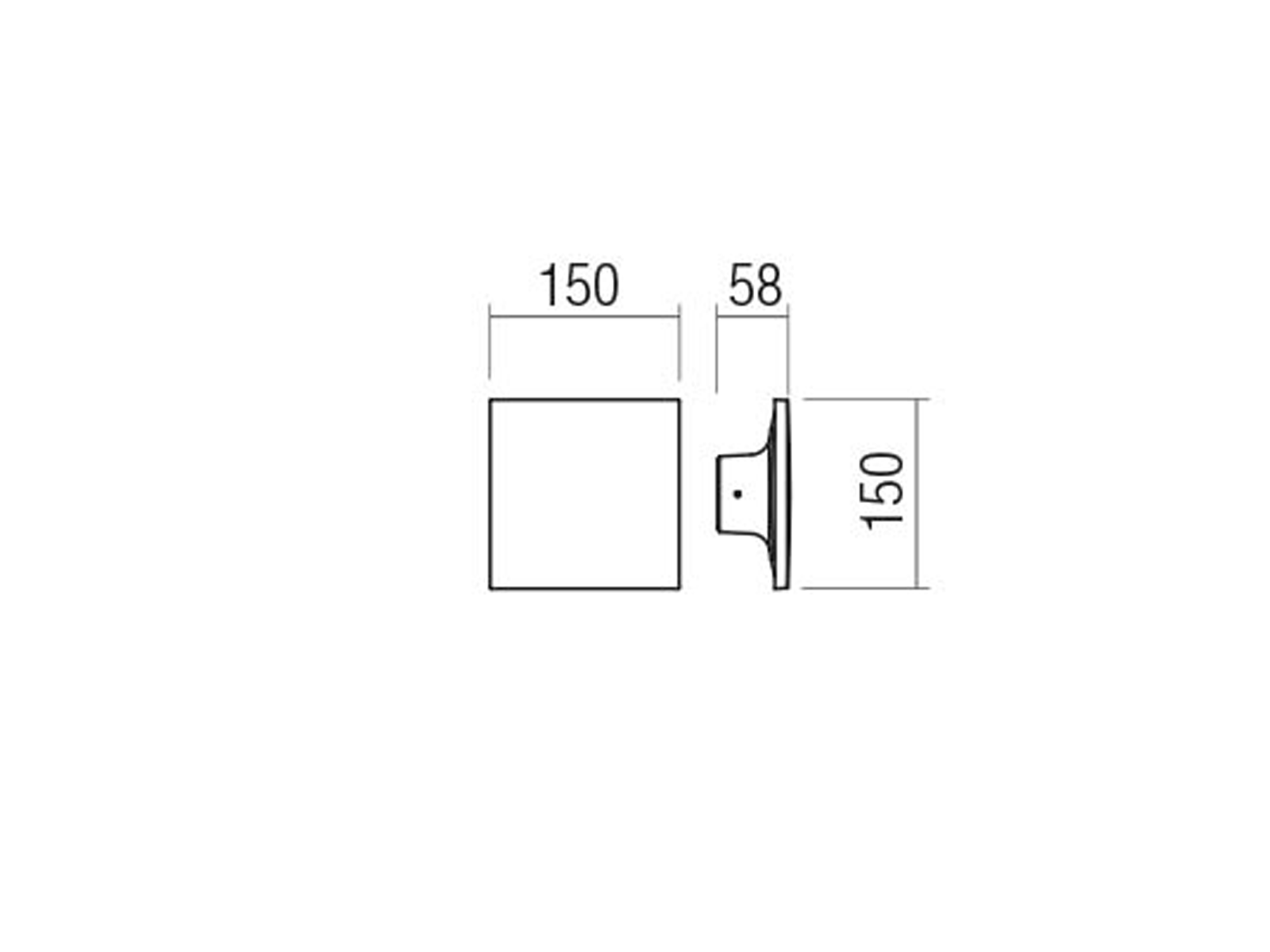 Nástěnné LED svítidlo Aura matně bílé, 8W, 3000K, 15cm