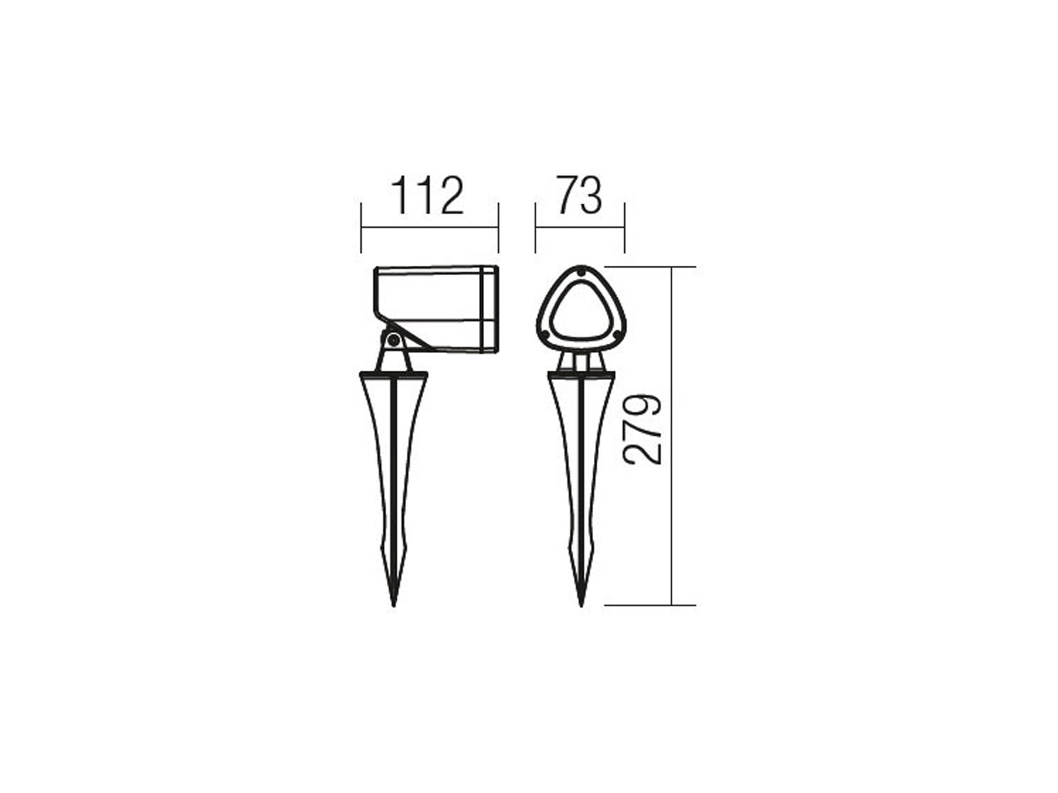 Stojací LED svítidlo Felix tmavě šedé, 7W, 3000K, 7,3cm