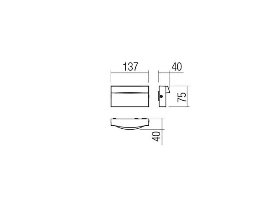 Nástěnné LED svítidlo Polifemo tmavě šedé, 8W, 3000K, 13,7cm