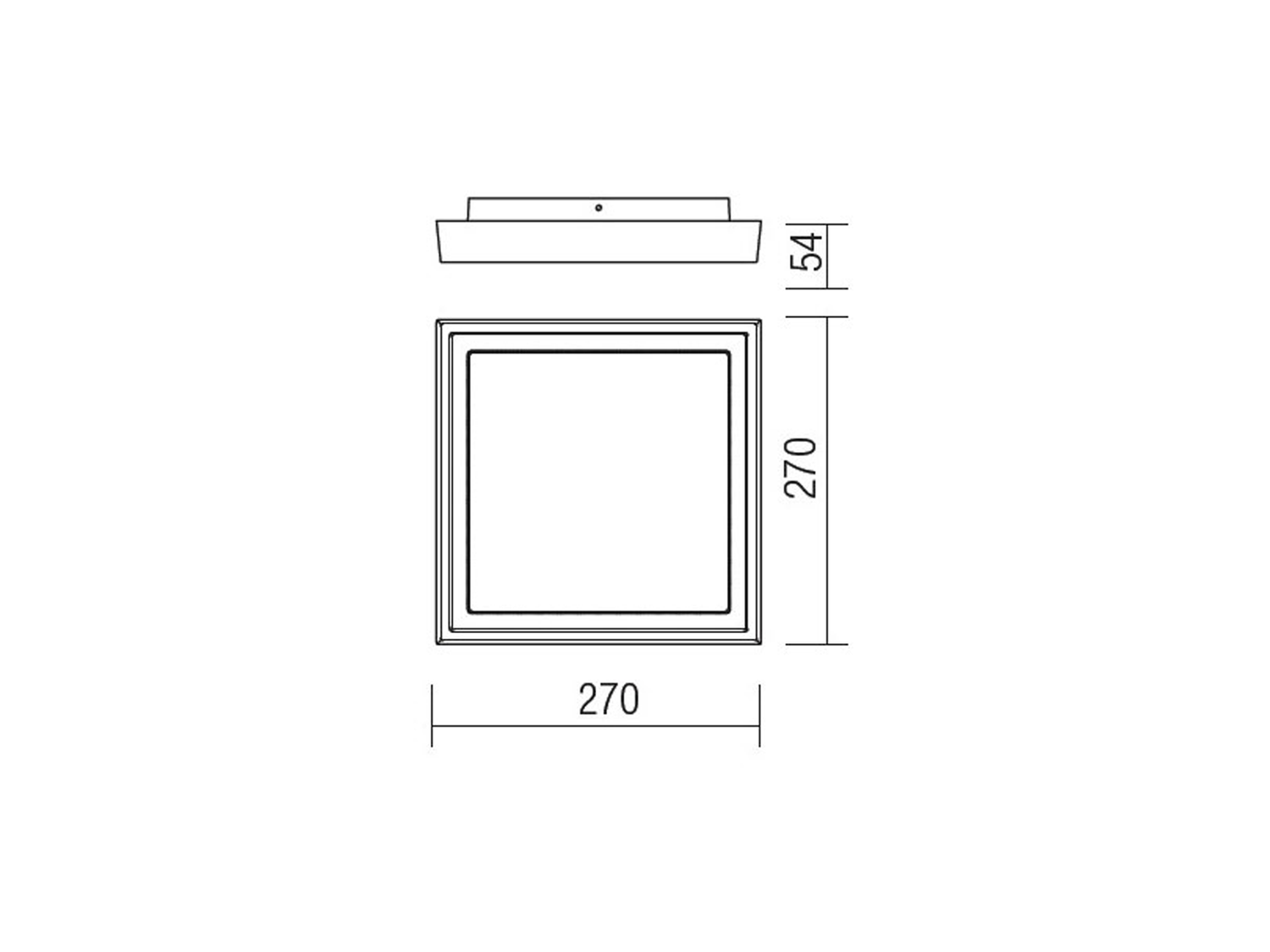 Stropní LED svítidlo Bezel matně bílé, 25W, 3000K, 27cm