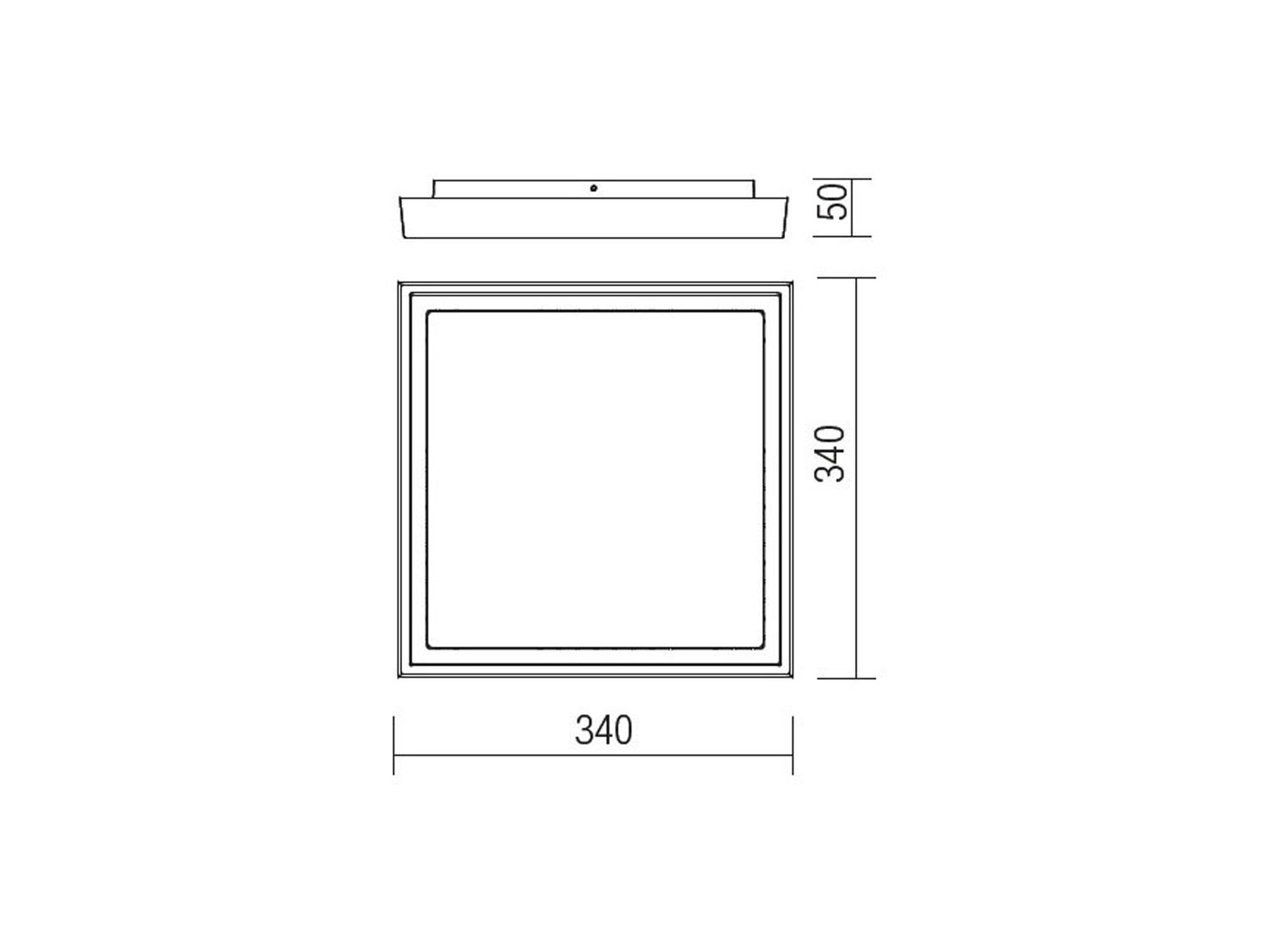 Stropní LED svítidlo Bezel matně bílé, 30W, 3000K, 34cm