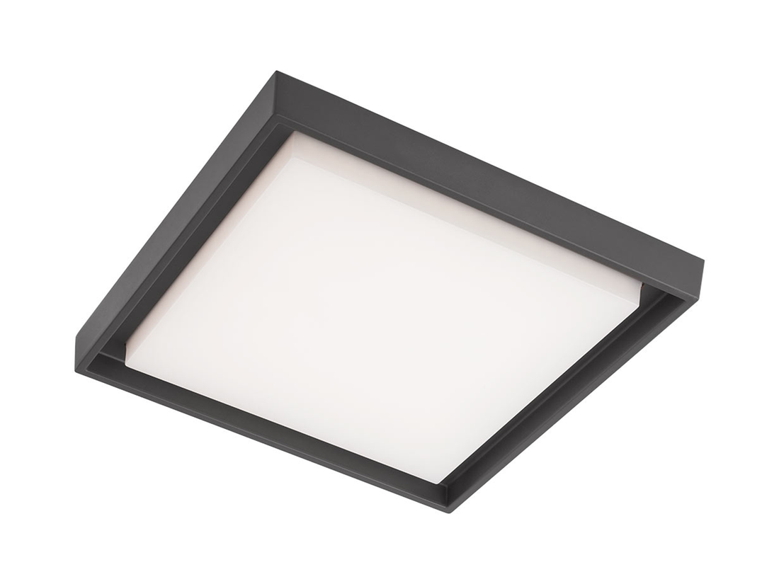 Stropní LED svítidlo Bezel tmavě šedé, 30W, 3000K, 34cm