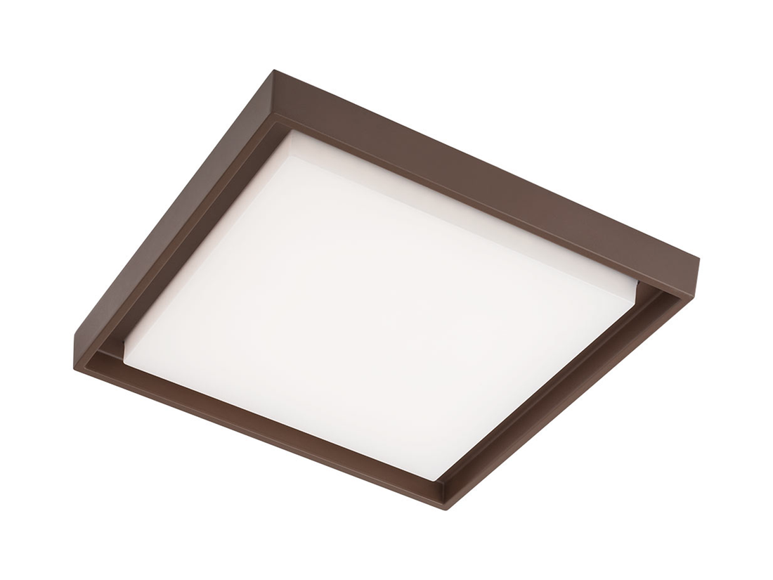 Stropní LED svítidlo Bezel tmavě hnědé, 30W, 3000K, 34cm