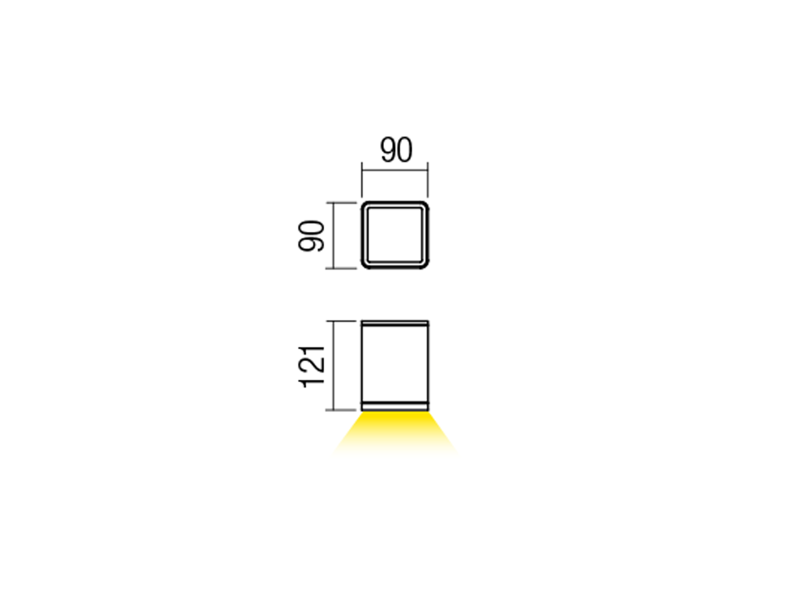 Stropní LED svítidlo Beta tmavě hnědé, 6W, 4000K, 12cm