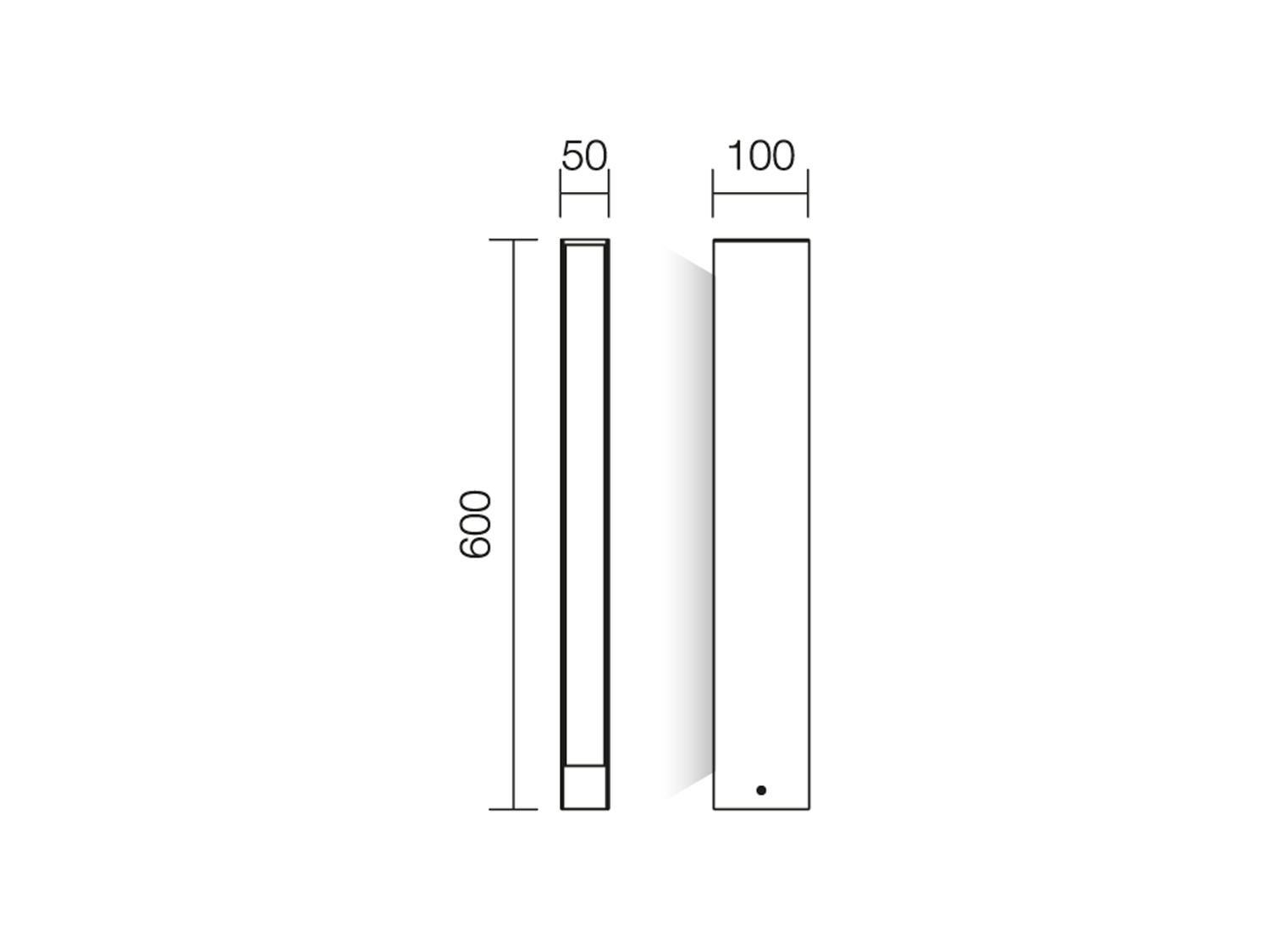 Stojací LED svítidlo Twin hnědo rezavé, 11W, 3000K, 60cm