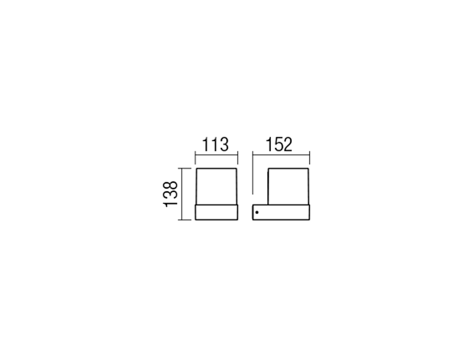 Nástěnné LED svítidlo Cube tmavě šedé, 7,5W, 2900-3100K, 13,8cm