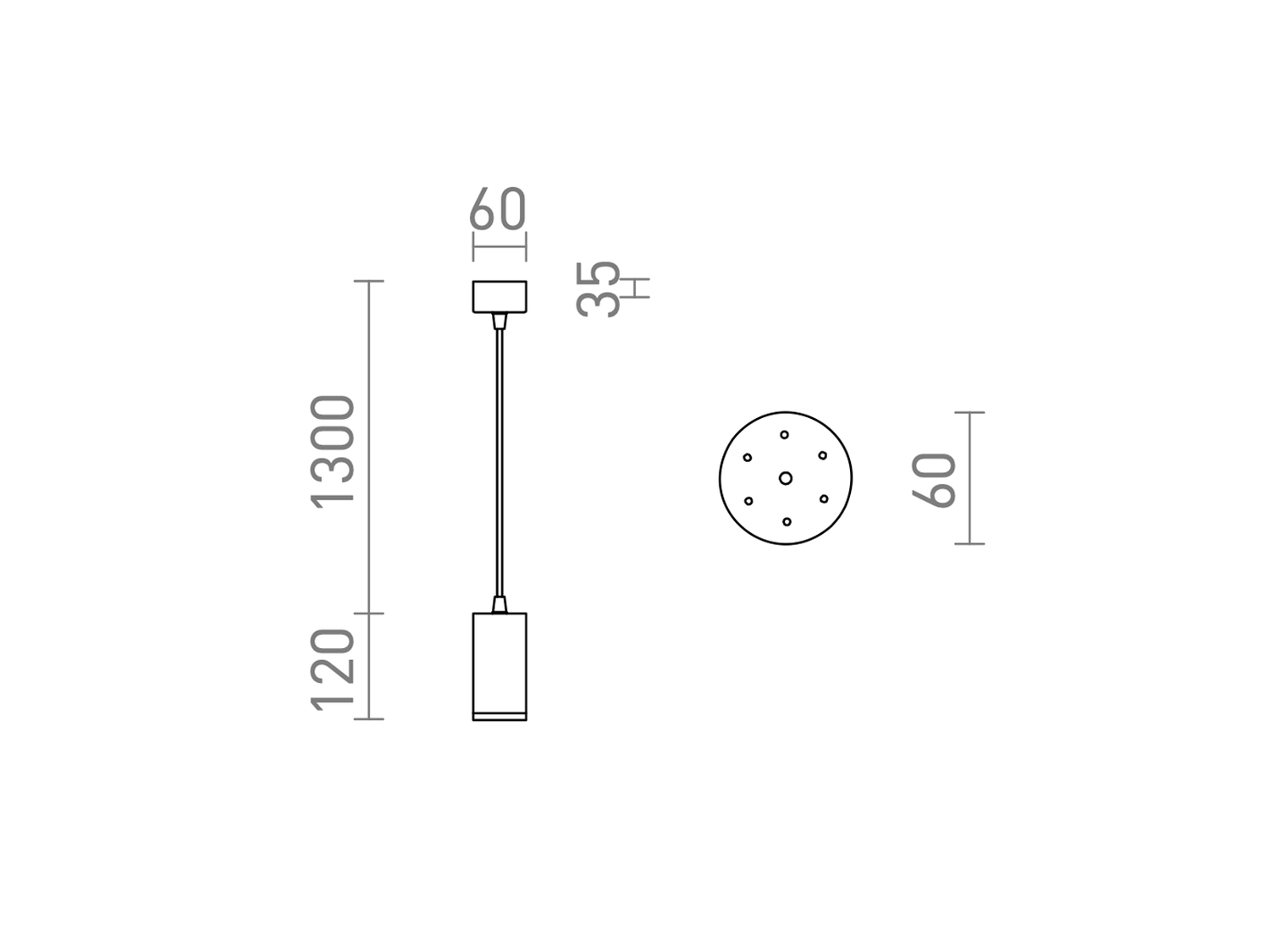 Závěsné svítidlo BELENOS, bílé, GU10, 12cm