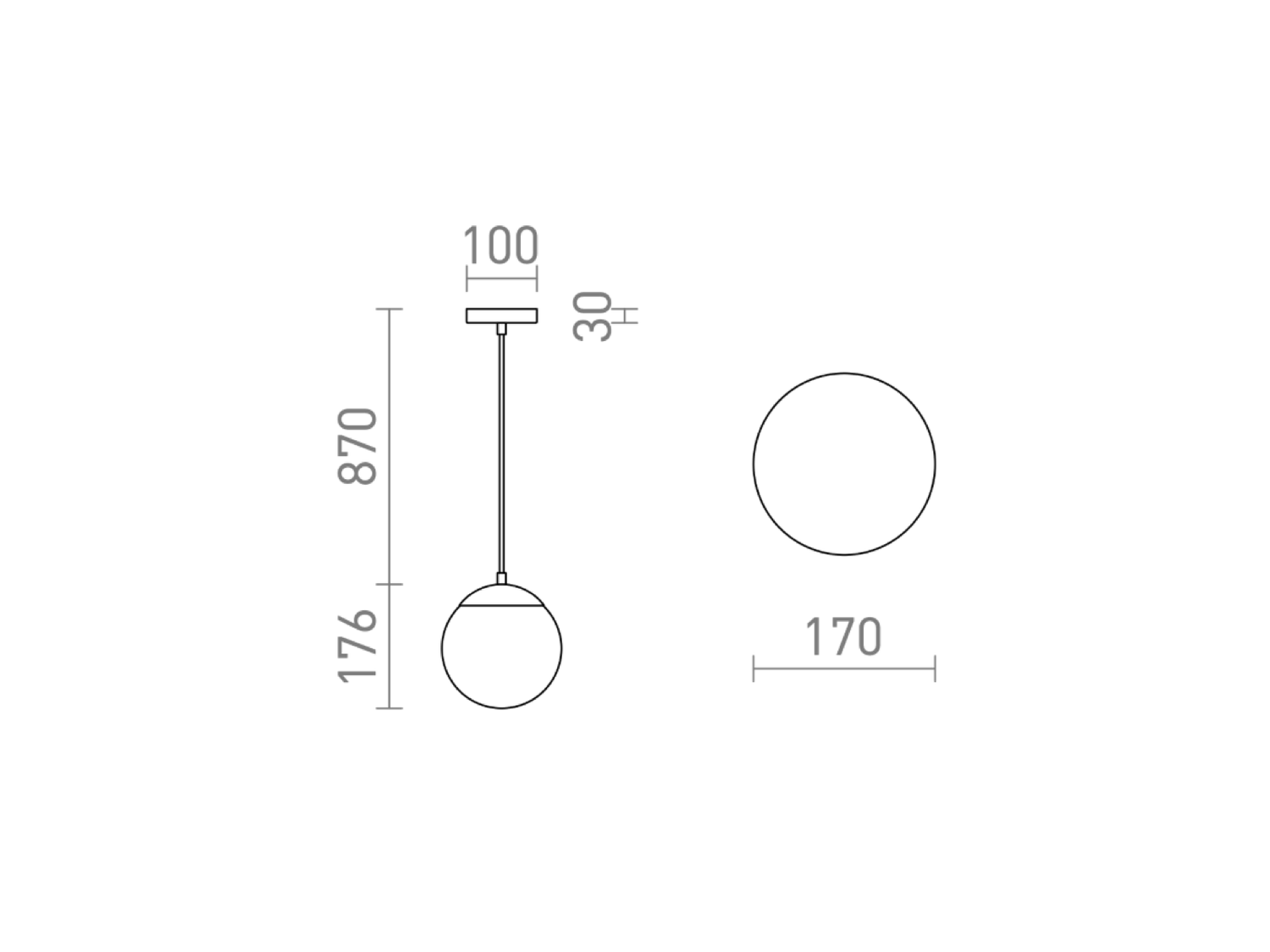 Závěsné svítidlo BOLLY 17, opálové sklo/chrom, E27, IP44, ø17cm