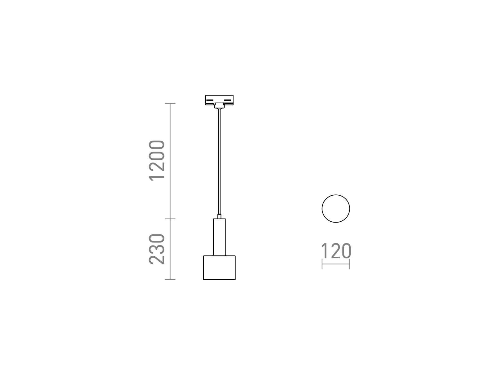 Závěsné svítidlo GIULIA 12 pro tříokruhovou lištu, bílé, chrom, 230V, E27, ø12cm