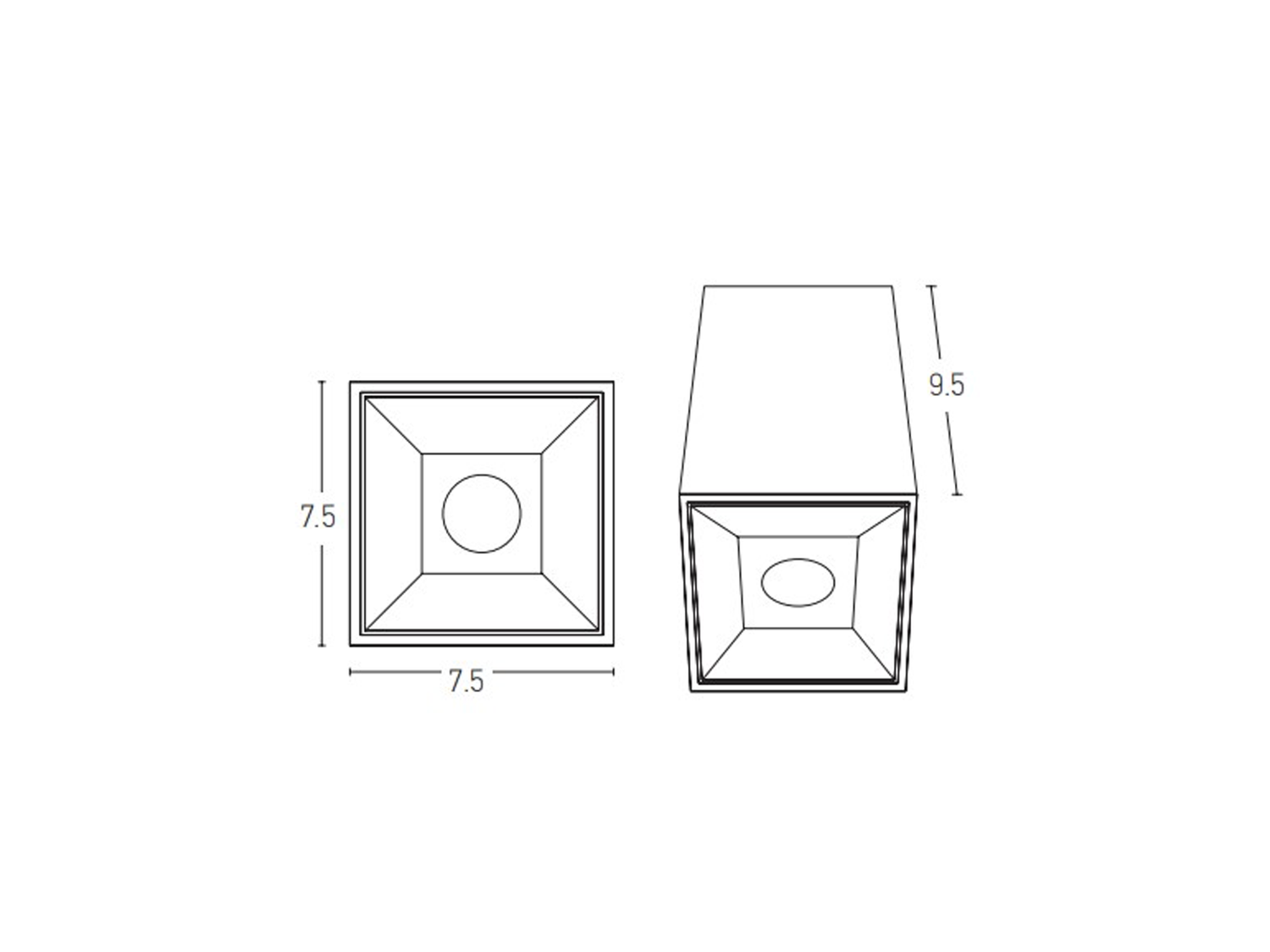 Stropní LED svítidlo, bílo černé, 10W, 3000K, 9,5cm