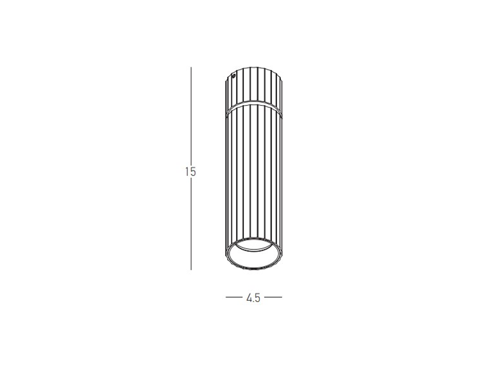 Stropní LED svítidlo, matně černé, 7W, 3000K, 15cm