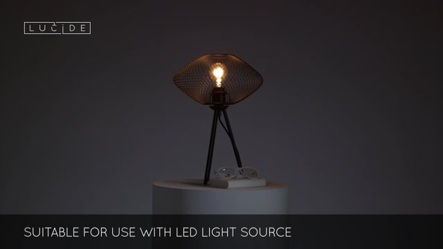 Stolní lampa Mesh černá, E27, 41cm