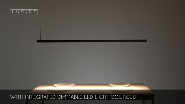 Závěsné LED svítidlo Izak černé, stmívatelné, 30W, 2700K, 120cm