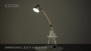 Stojací lampa Curf, černá/přírodní, E27, 143cm