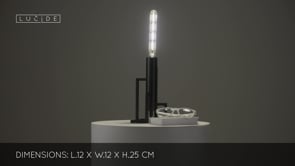 Stolní lampa Zilda, černá, E27, 25cm