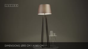 Stolní lampa Coffee, rezavě hnědá, E27, 165cm