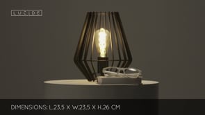 Stolní lampa Reda, černá, E27, 27cm