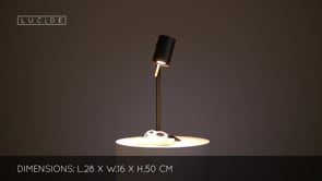 Stolní lampa Lesley, černá, GU10, 50cm