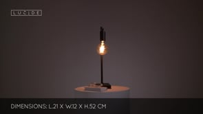 Stolní lampa Leanne, černá, E27, 52cm