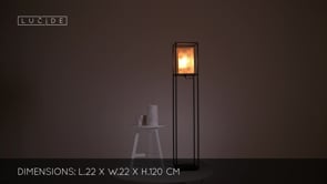 Stojací lampa Sansa matně zlatá/černá, E27, 122cm