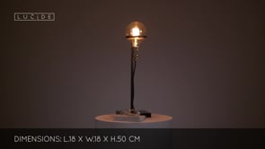 Stolní lampa Ottelien, matně zlatá/černá, E27, 46,4cm