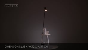 Stojací lampa Hester, antracit, GU10, 137cm