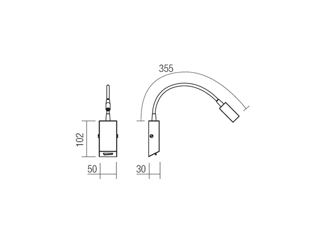 Nástěnné LED svítidlo Hello bílé, 3W, 3000K, 35cm