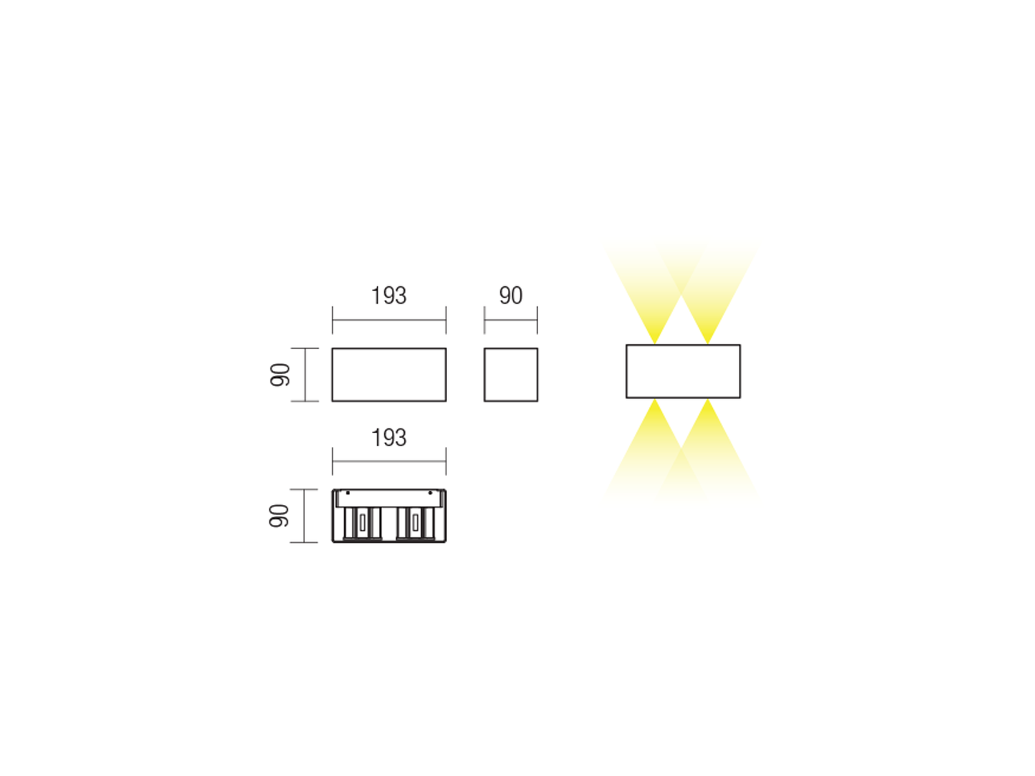 Nástěnné LED svítidlo Amplitude matně bílé, 15W, 3000K, 19cm