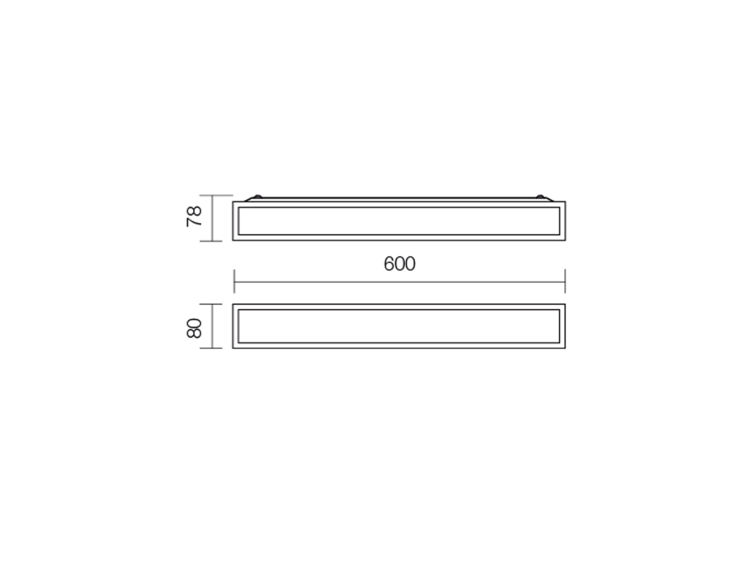 Koupelnové nástěnné svítidlo Ego chrom, 3xE14, 60cm