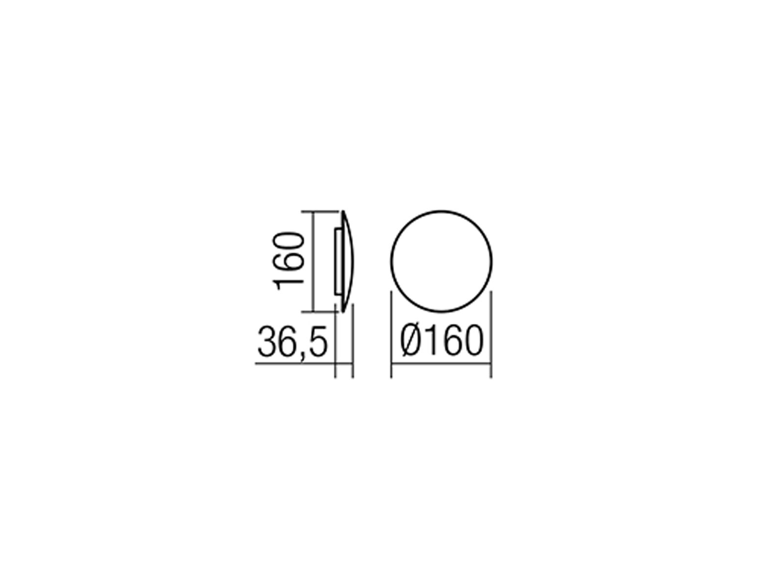 Nástěnné LED svítidlo Umbra matně bílé, 6,5W, 3000K, ø16cm