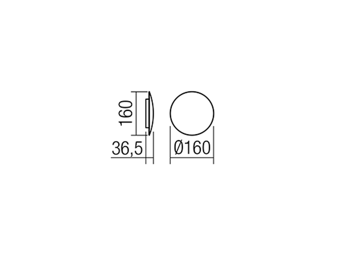 Nástěnné LED svítidlo Umbra matně černé, 6,5W, 3000K, ø16cm