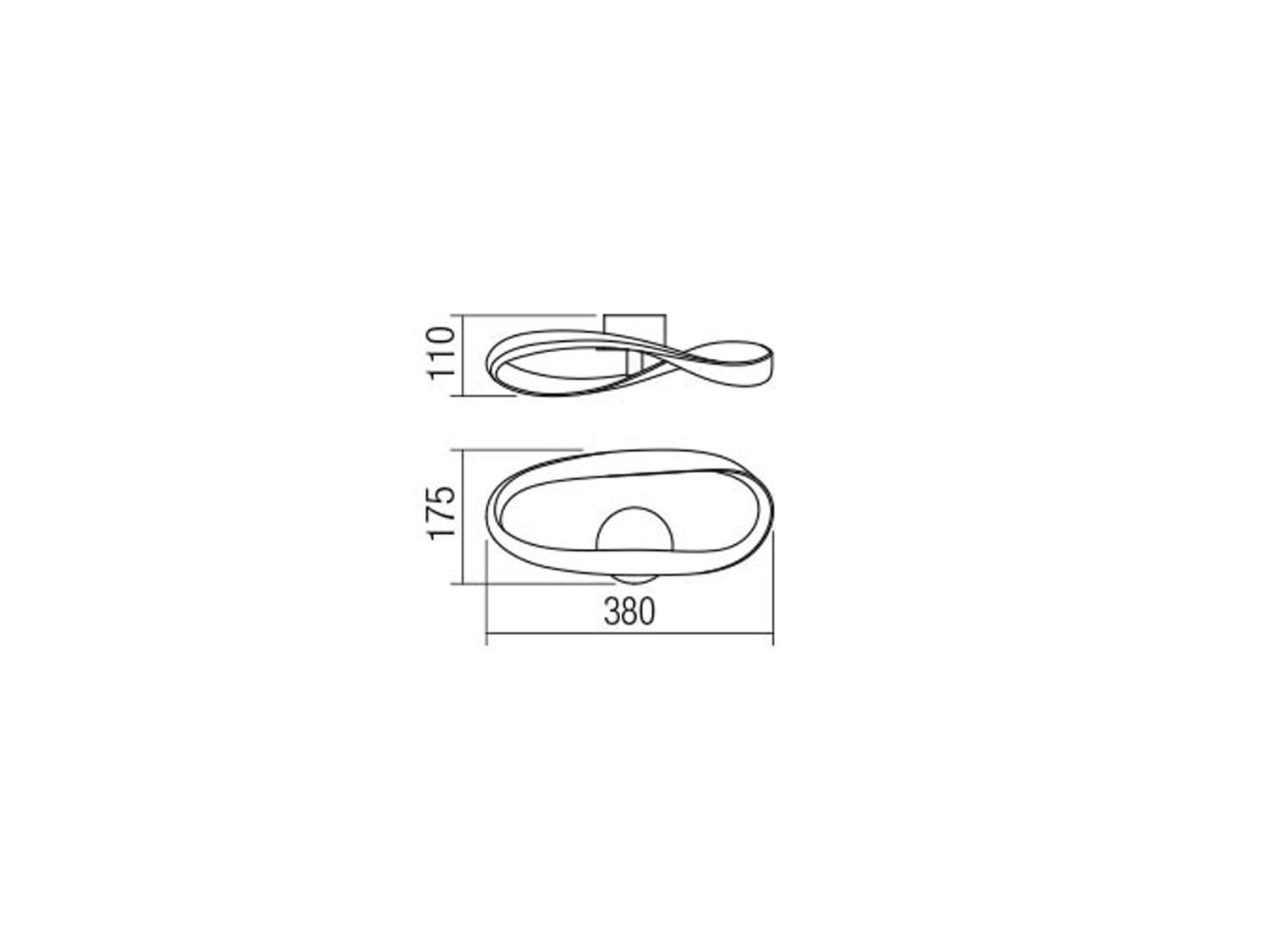 Nástěnné LED svítidlo Nubo pískově bílé, 11,5W, 3000K, 38cm