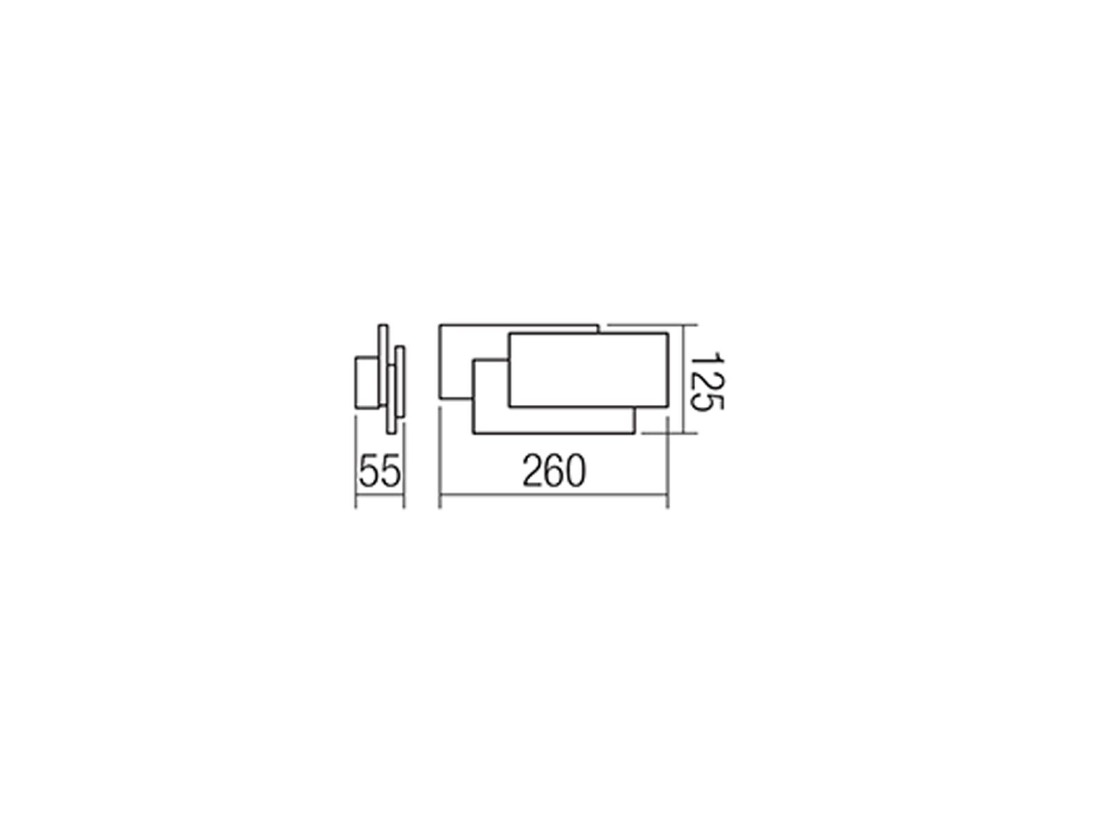 Nástěnné LED svítidlo Gamer matně bílé, 12W, 3000K, 26cm