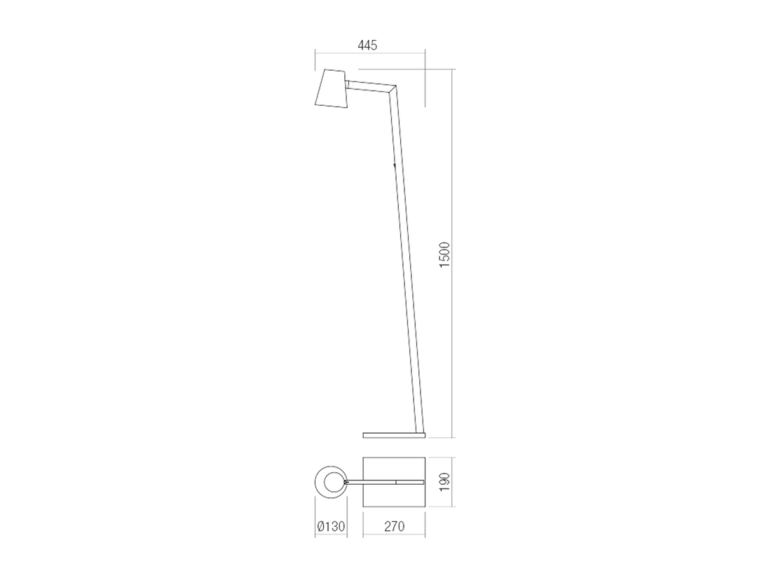 Stojací lampa Mingo matně bílá, E27, 150cm