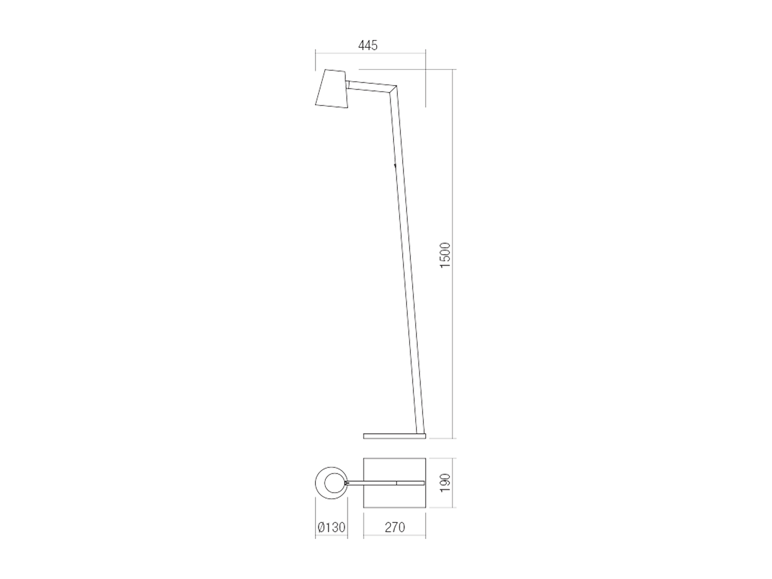 Stojací lampa Mingo matně bílá, E27, 150cm