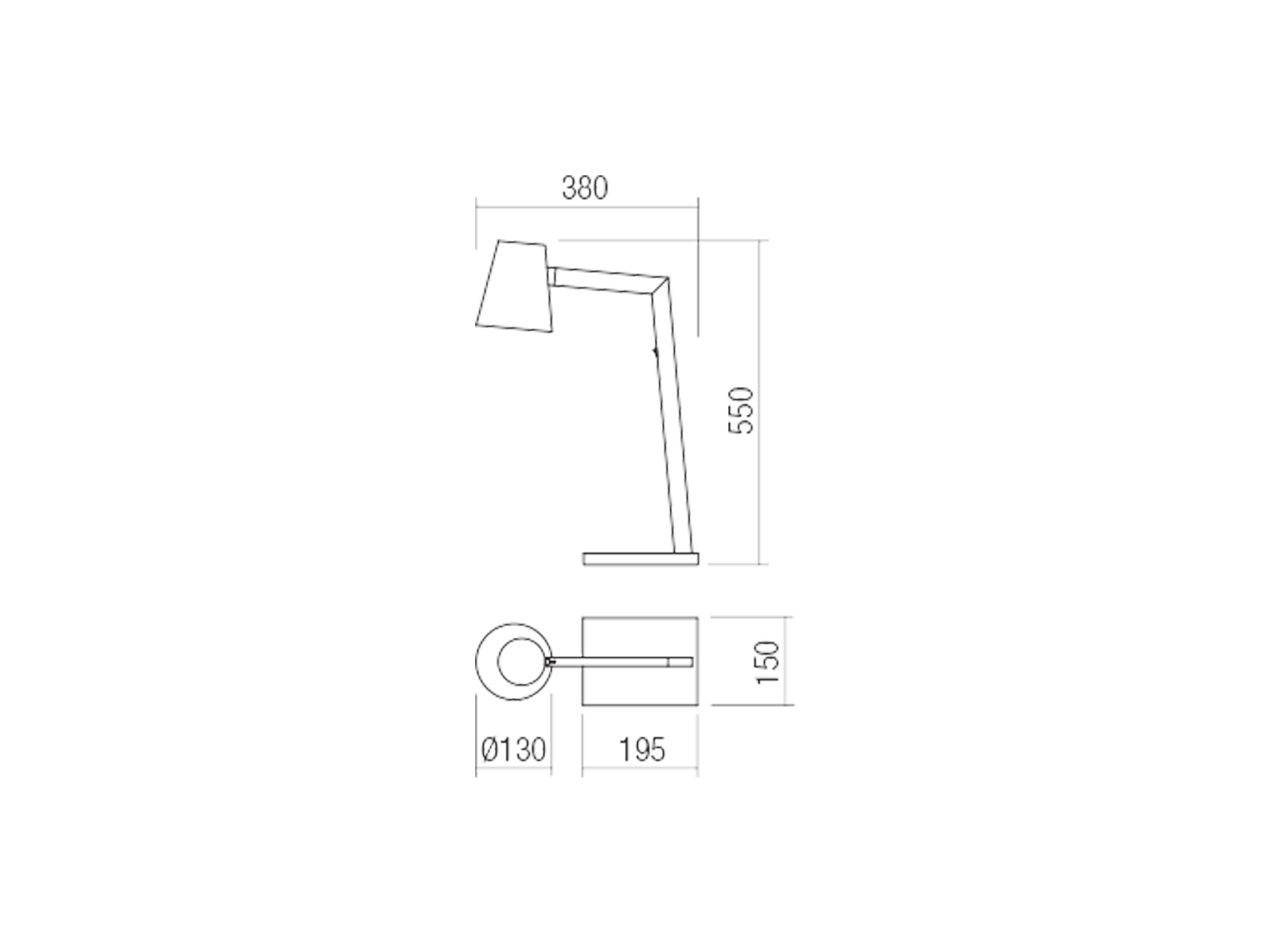 Stolní lampa Mingo matně černá, E27, 55cm