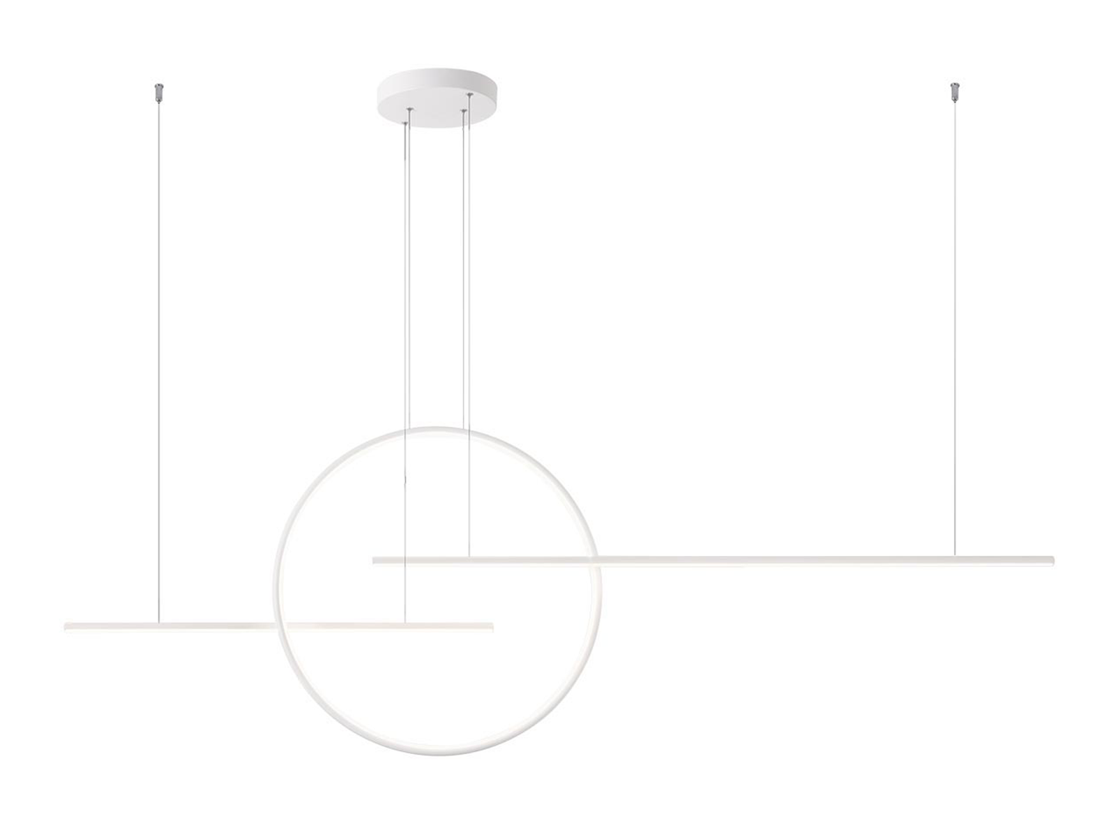 Závěsné LED svítidlo stmívatelné Giotto matně bílé, 56W, 4000K, 175cm