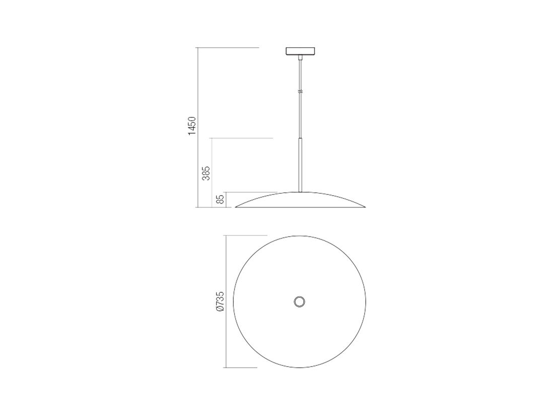 Závěsné svítidlo Cymbal černé/zlaté, E27, ø73cm