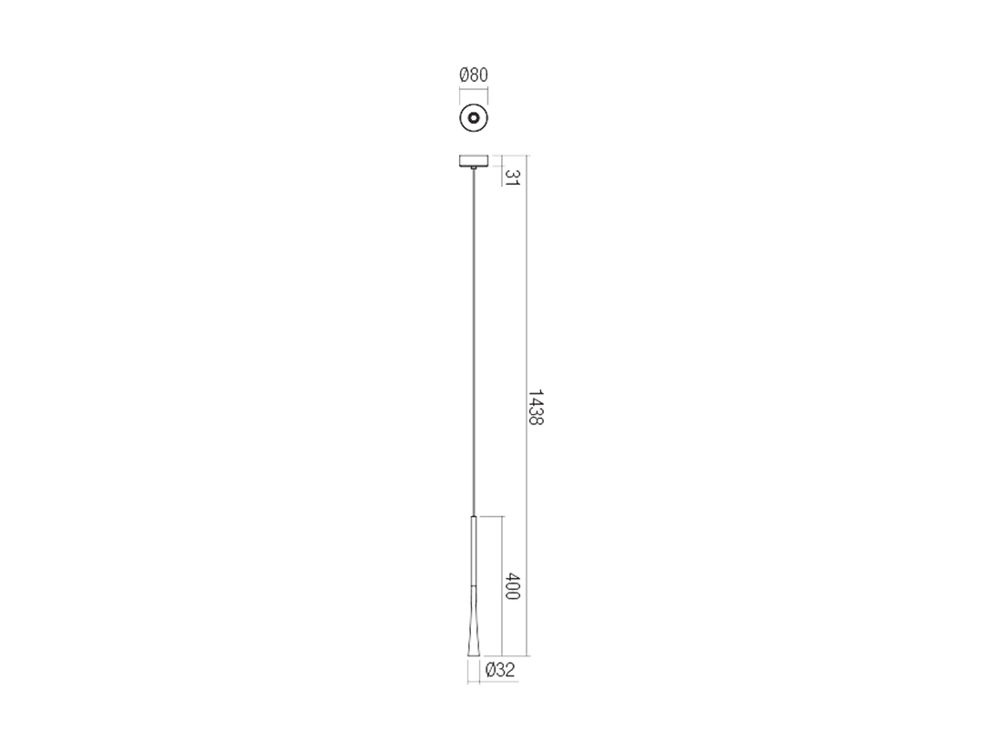 Závěsné LED svítidlo Ito pískově bílé 6W, 3000K, 40cm