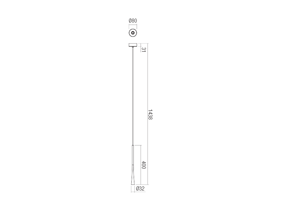 Závěsné LED svítidlo Ito matně kávové, 6W, 3000K, 40cm