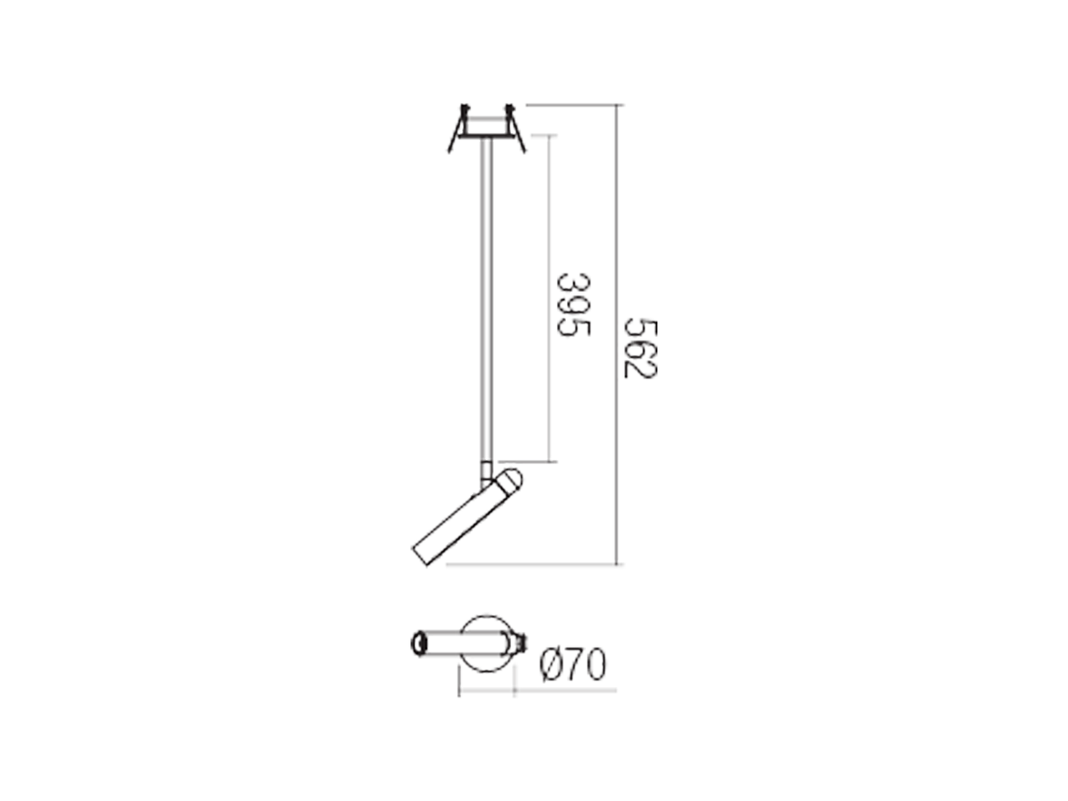 Stropní LED svítidlo Ferro pískově bílá, 4,2W, 3000K, 56cm