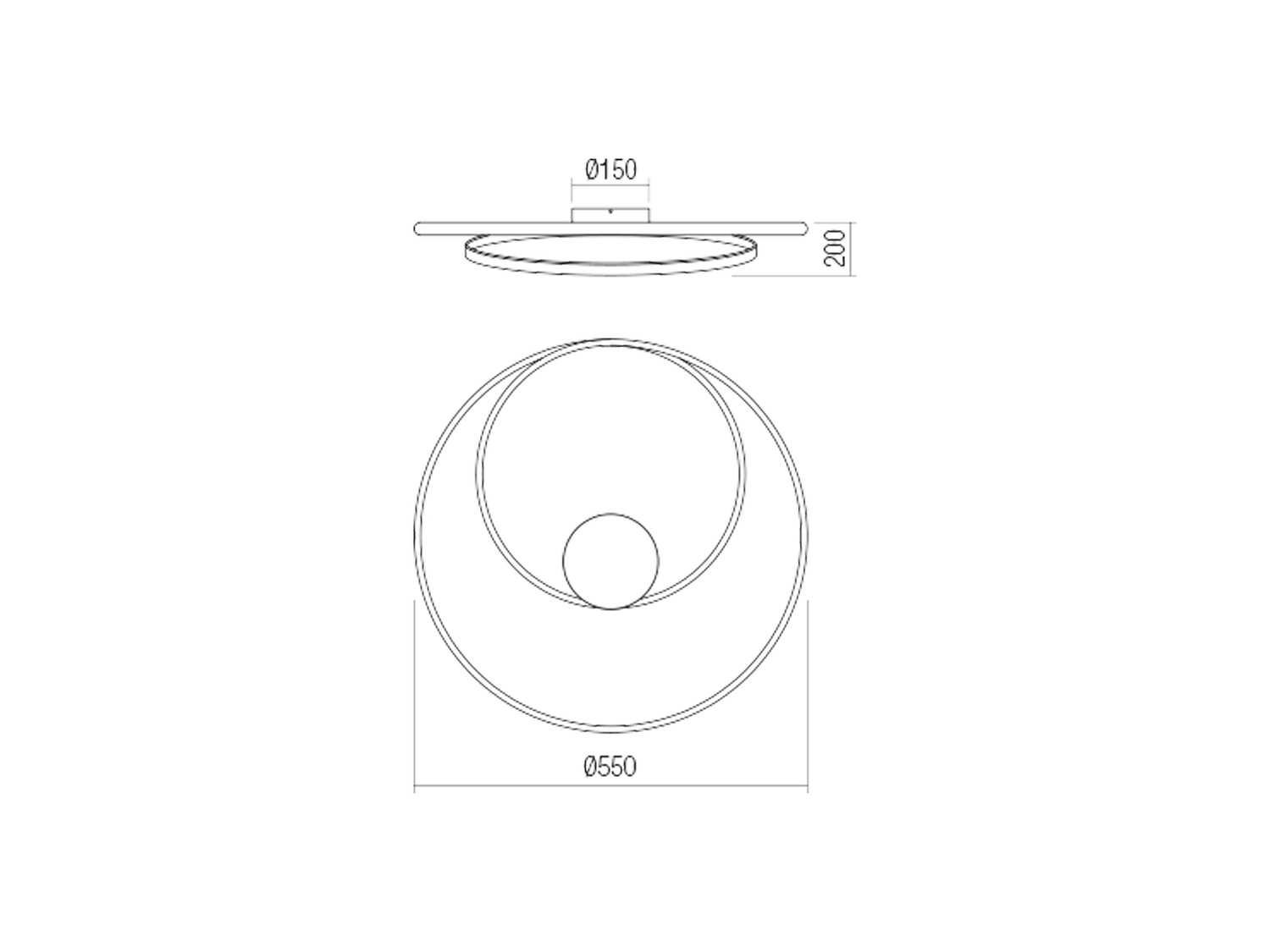 Stropní LED stmívatelné svítidlo Torsion matně bílé, 29W, 4000K, ø55cm