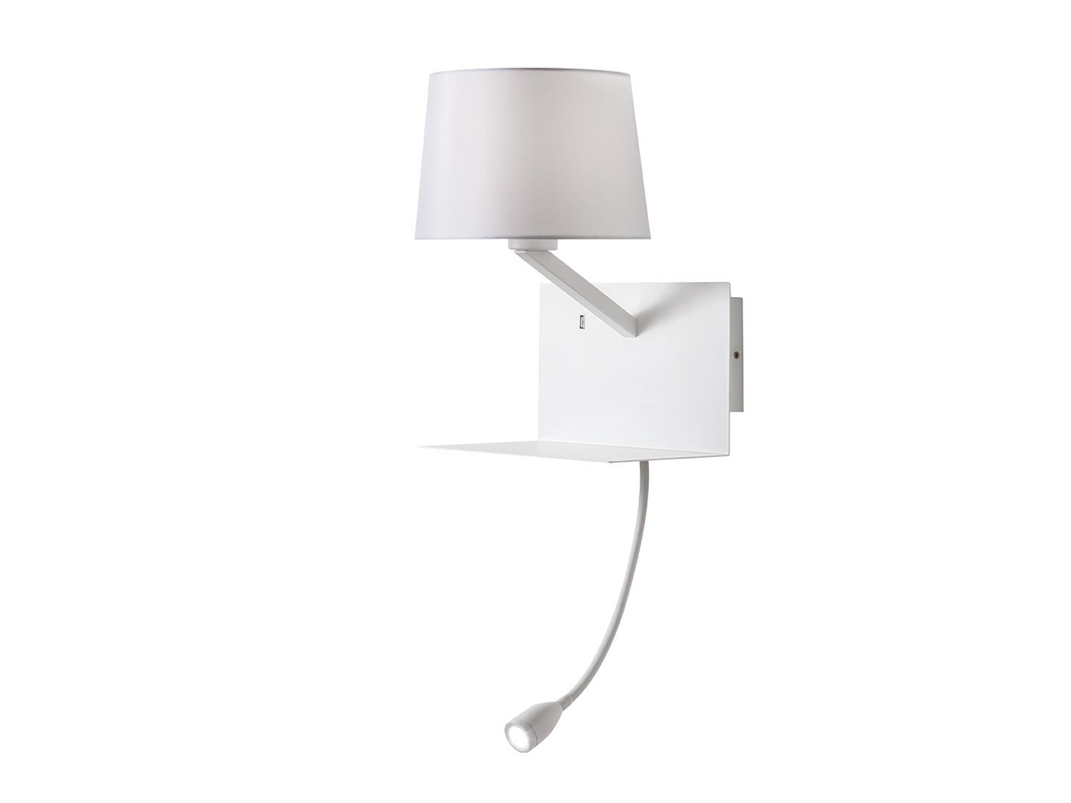 Nástěnná LED lampa Tomo matně bílé, E27 + 6W, 3200K, ø20cm