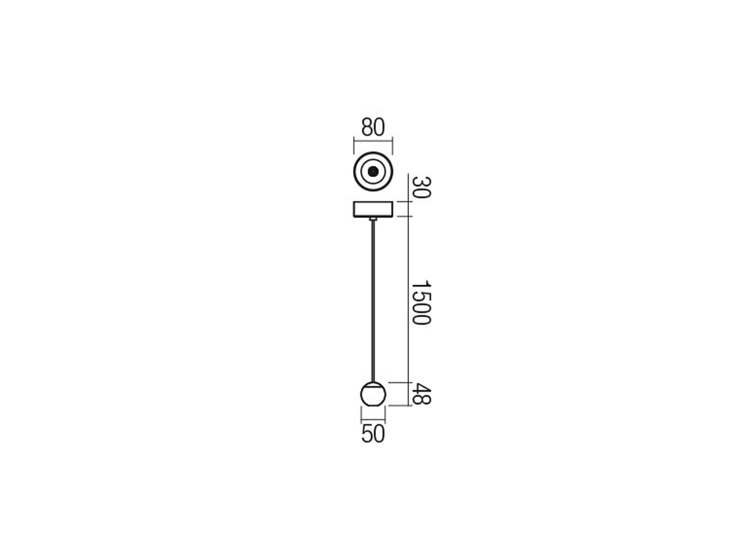 Závěsné LED svítidlo Obo pískově bílé, 4,5W, 3000K, ø5cm